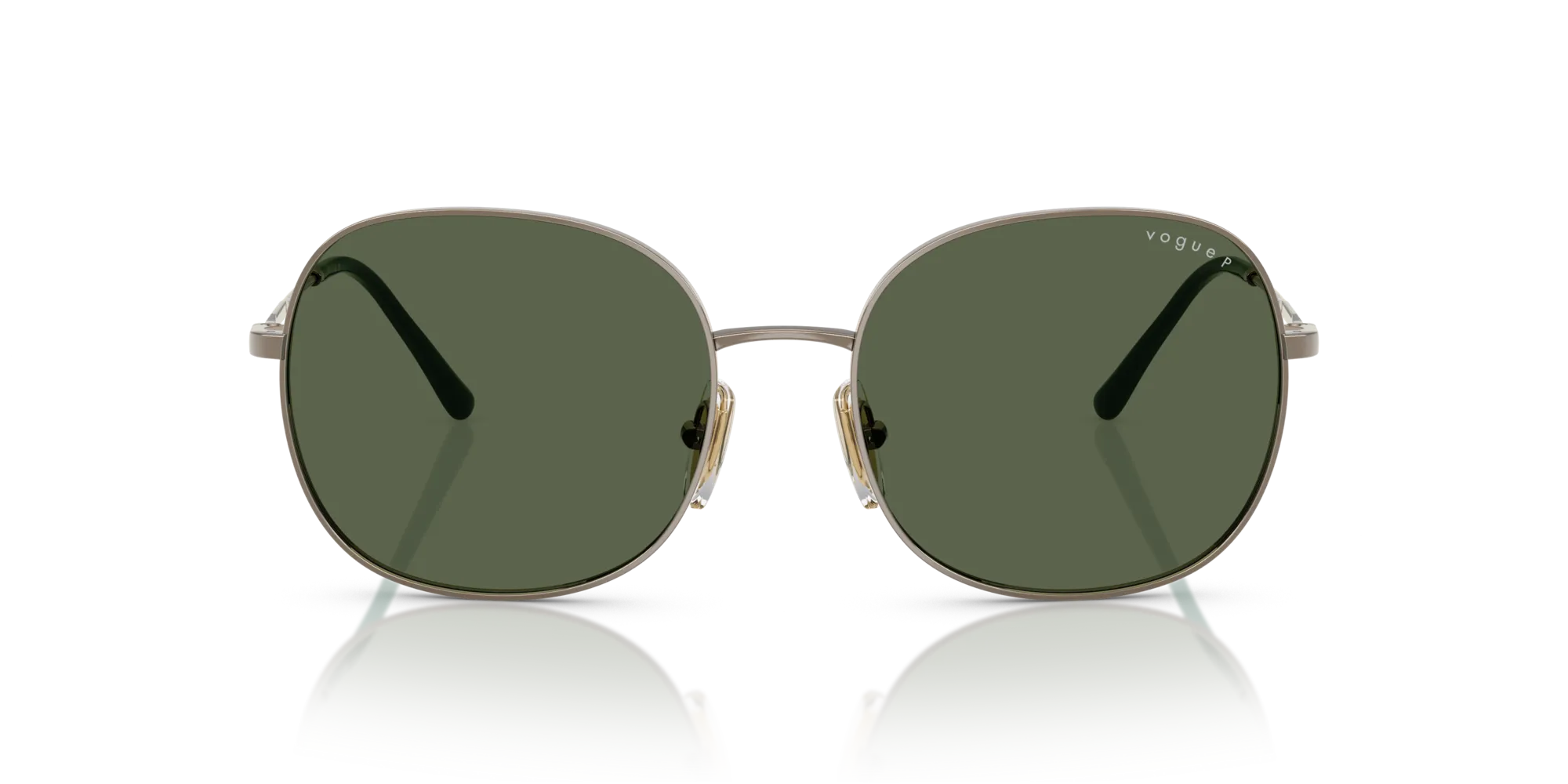 VOGUE EYEWEAR VO4272S 51389A Occhiali da sole Metallo Marrone Verde Rotonda Polarizzata - immagine 3