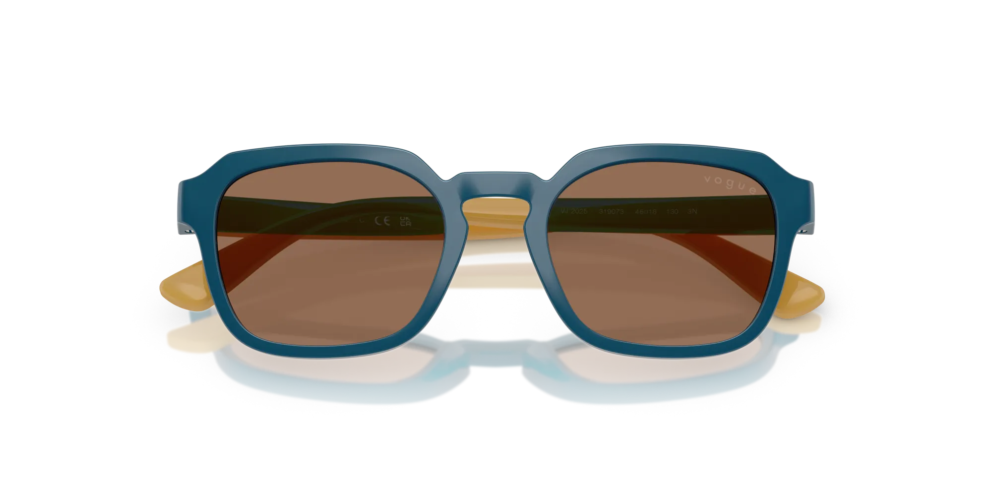 VOGUE EYEWEAR VJ2025 319073 Occhiali da sole bambino Nylon Blu Marrone Geometrica Normale - immagine 2