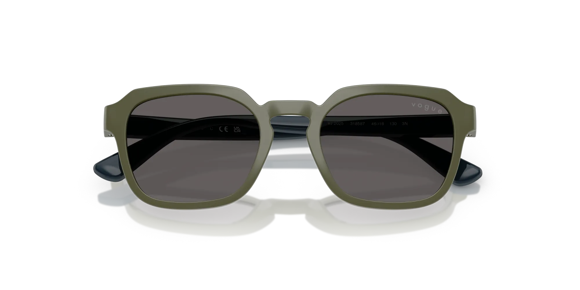VOGUE EYEWEAR VJ2025 318587 Occhiali da sole bambino Nylon Verde Grigio Geometrica Normale - immagine 2