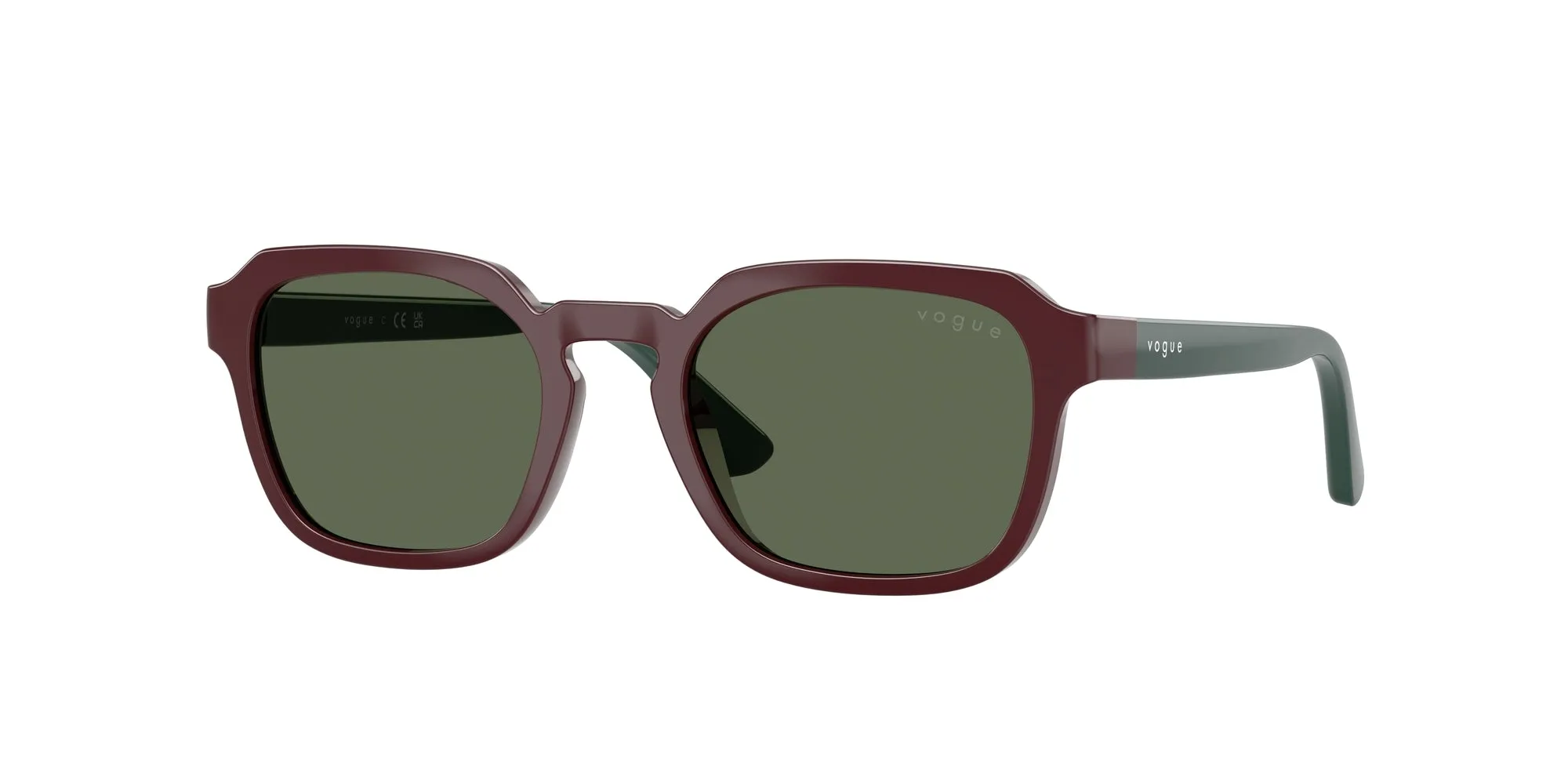 VOGUE EYEWEAR VJ2025 247371 Occhiali da sole Nylon Rosso Verde Geometrica Normale - immagine 1