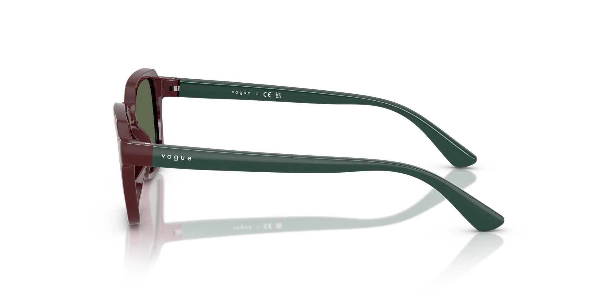 VOGUE EYEWEAR VJ2025 247371 Occhiali da sole Nylon Rosso Verde Geometrica Normale - immagine 4