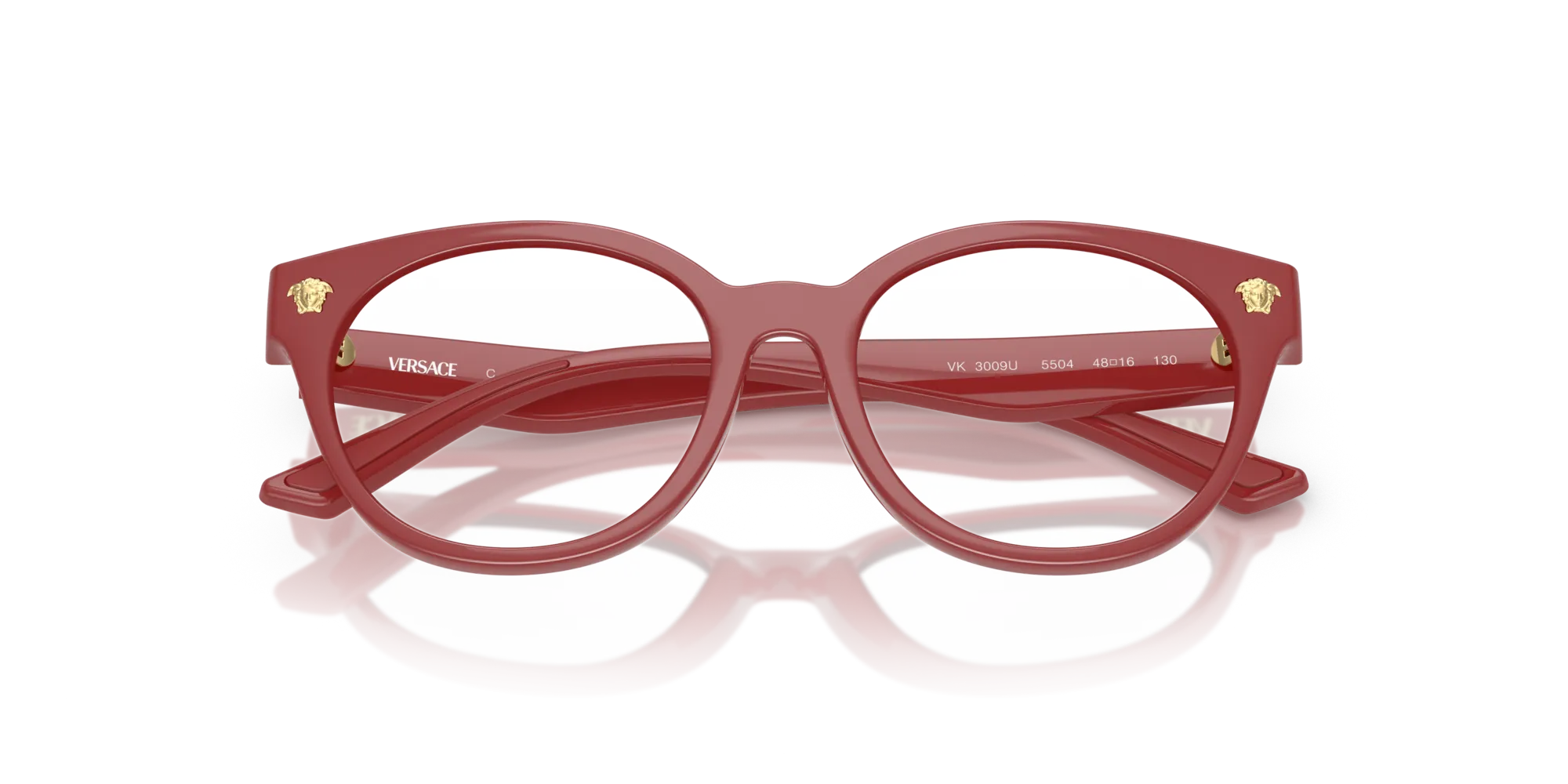 Versace VK3009U 5504 Montature da vista Iniettato Rosso Rotonda Normale - immagine 2