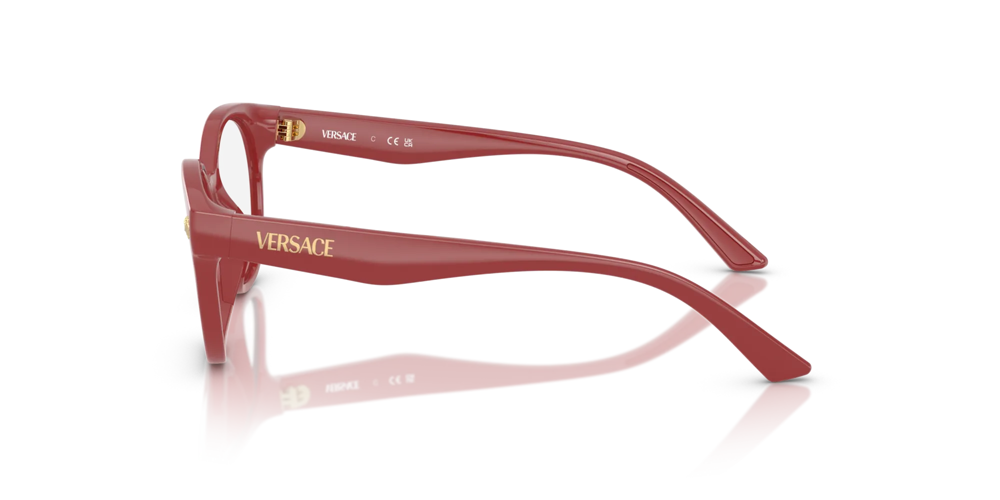Versace VK3009U 5504 Montature da vista Iniettato Rosso Rotonda Normale - immagine 4