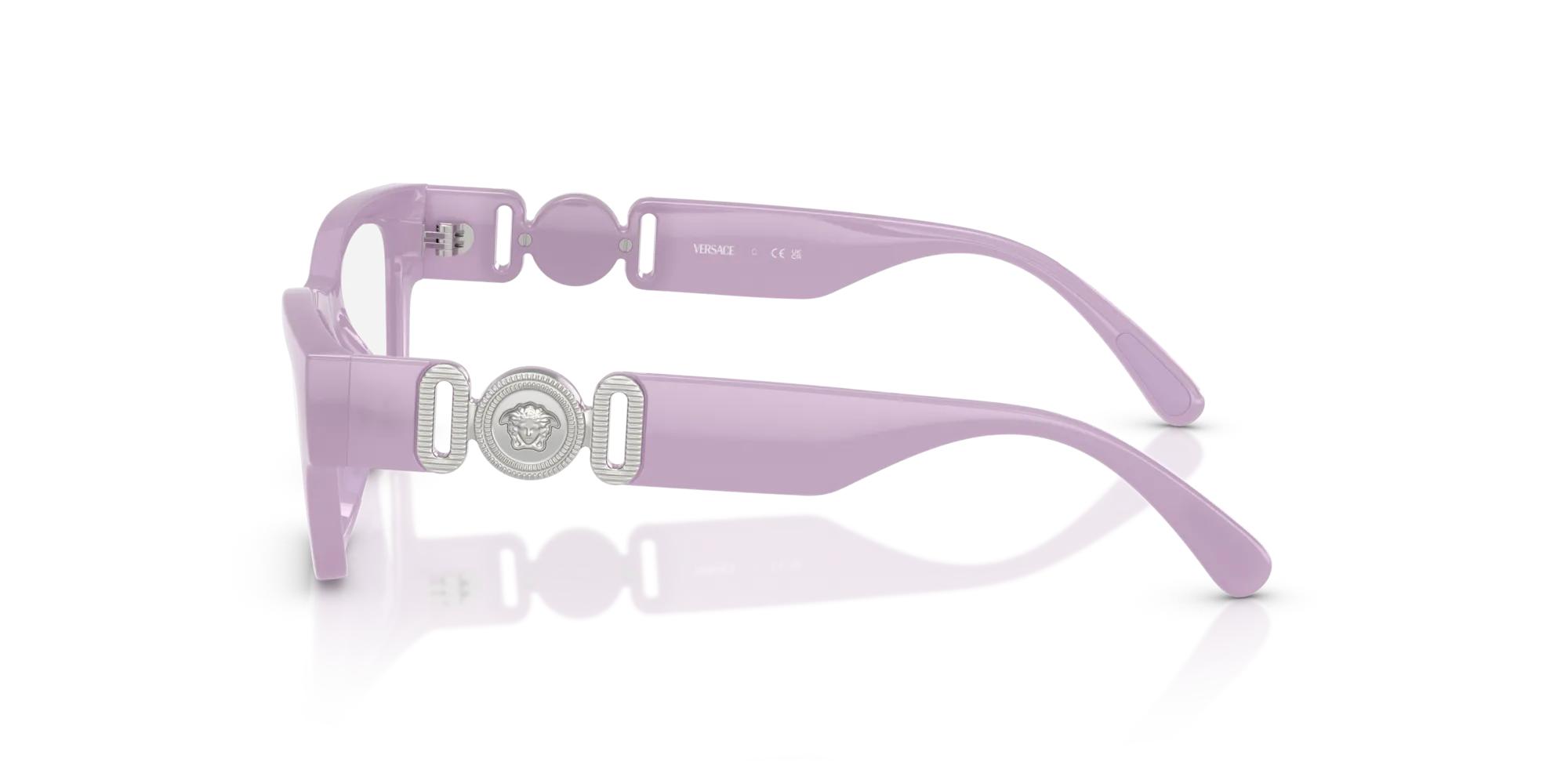 Versace VK3008U 5506 Montature da vista Iniettato Viola Rotonda Normale - immagine 4