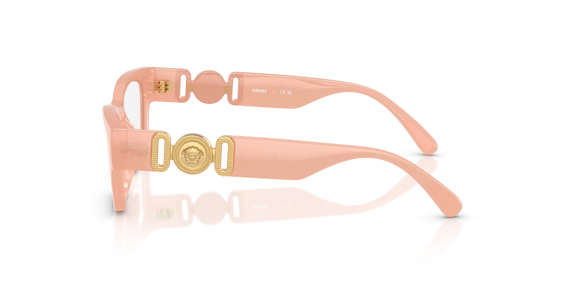 Versace VK3008U 5497 Montature da vista Iniettato Rosa Rotonda Normale - immagine 4