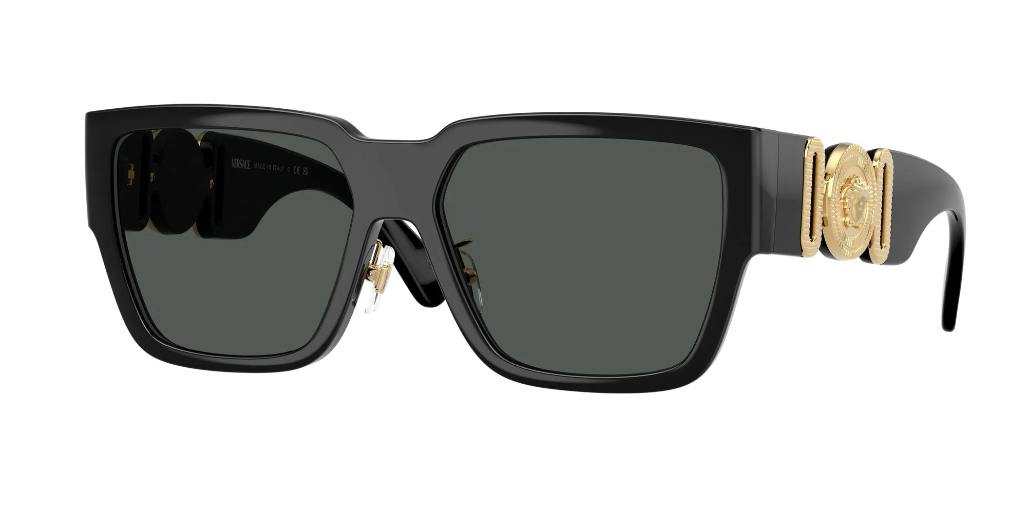 Versace VE4483D GB1/87 Occhiali da sole Iniettato Nero Grigio Squadrata Normale - immagine 1