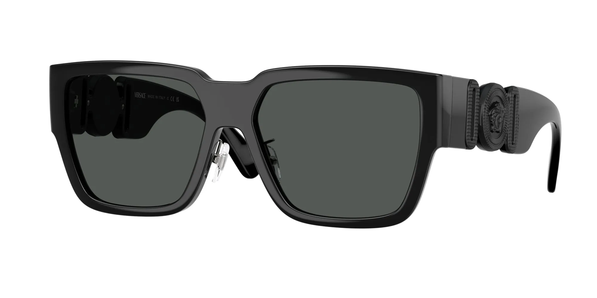 Versace VE4483D 536087 Occhiali da sole Iniettato Nero Grigio Squadrata Normale - immagine 1