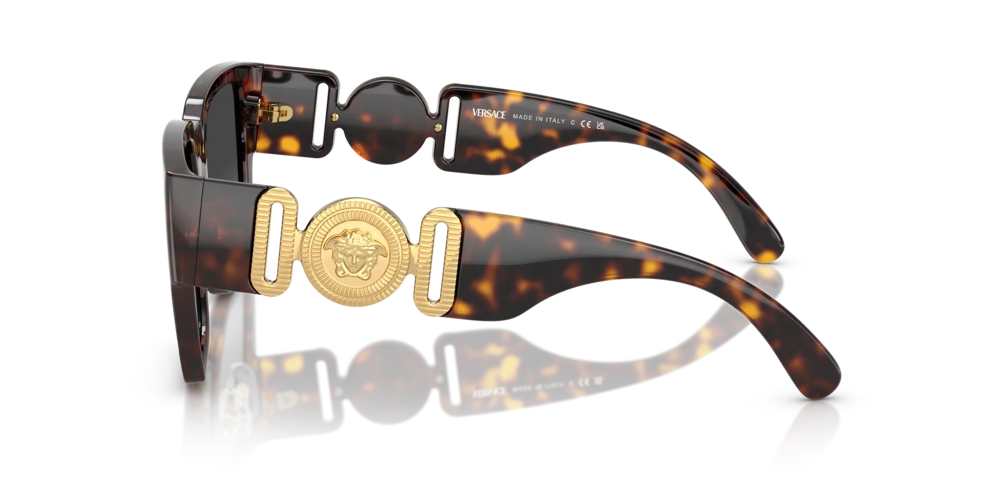 Versace VE4483D 108/8G Occhiali da sole Iniettato Tartaruga Grigio Squadrata Normale Sfumato - immagine 4
