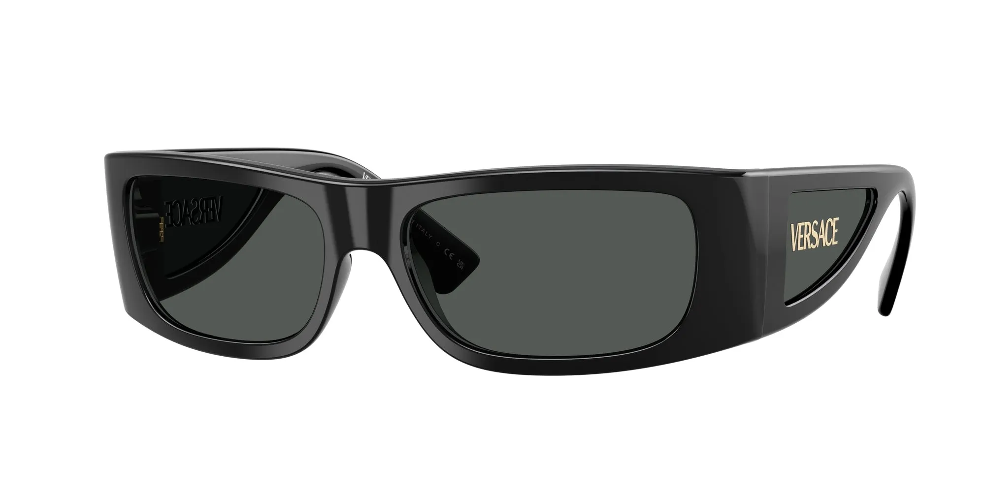 Versace VE4482 GB1/87 Occhiali da sole Iniettato Nero Grigio Squadrata Normale - immagine 1