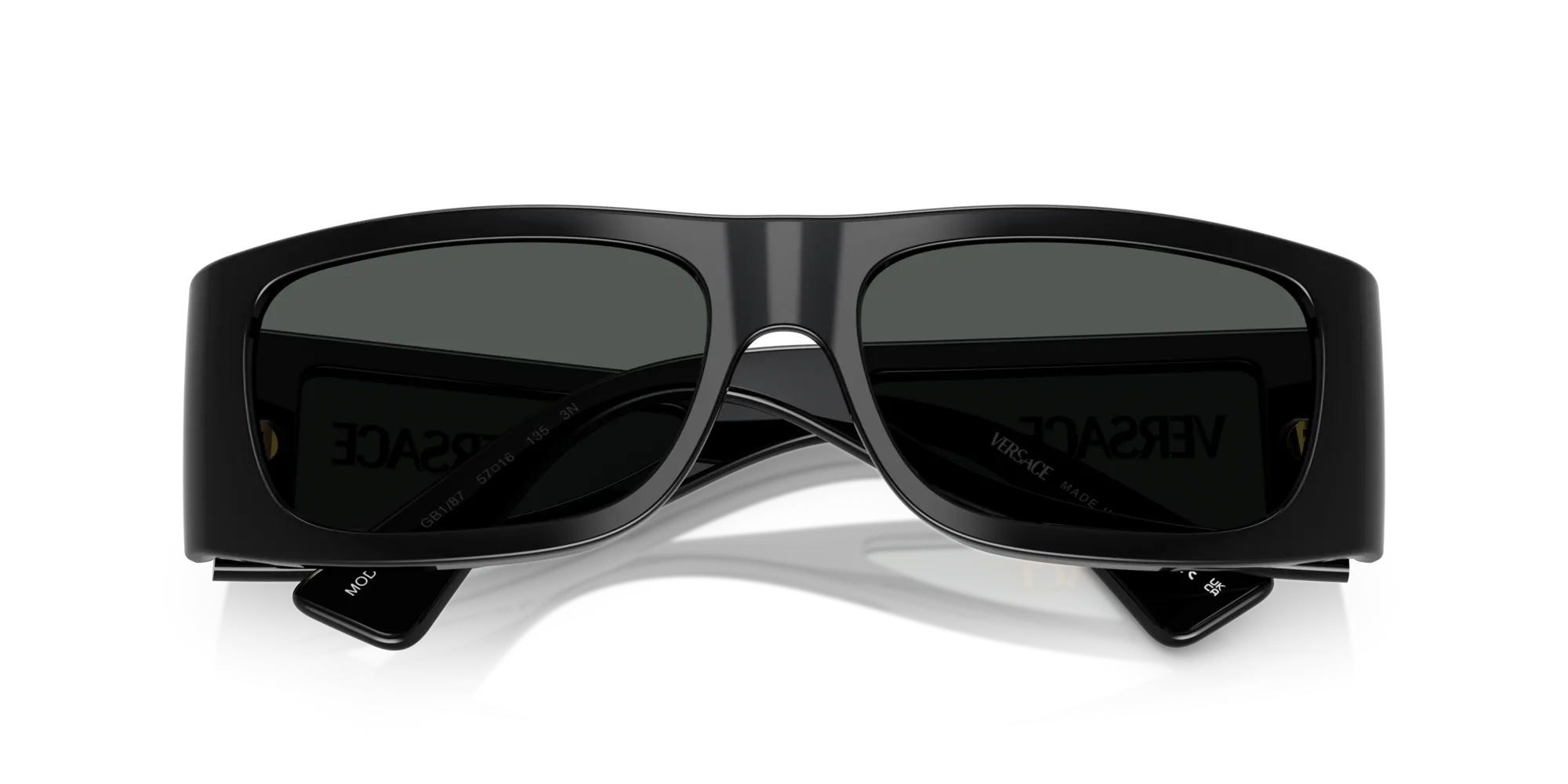 Versace VE4482 GB1/87 Occhiali da sole Iniettato Nero Grigio Squadrata Normale - immagine 2
