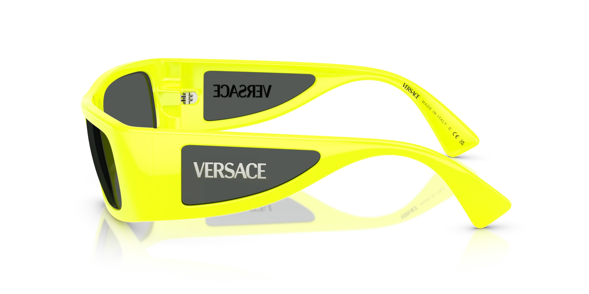Versace VE4482 544987 Occhiali da sole Iniettato Giallo Grigio Squadrata Normale - immagine 4