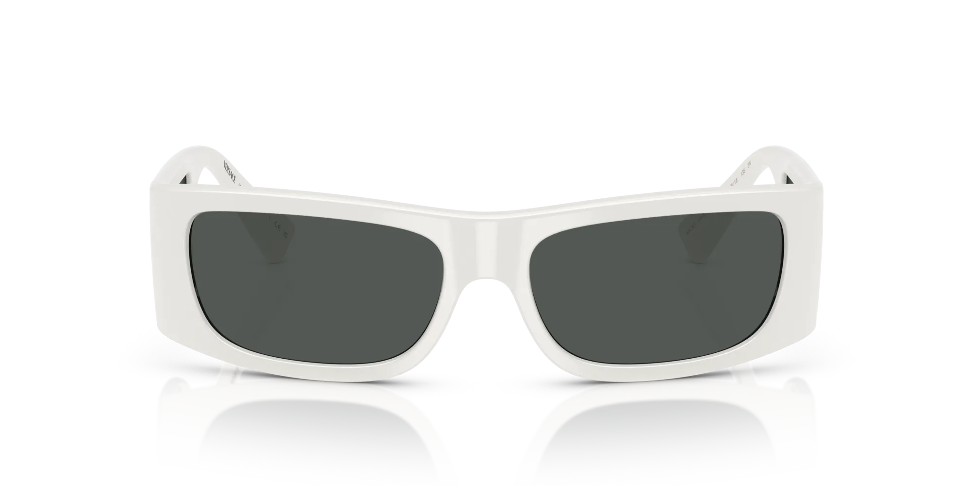 Versace VE4482 314/87 Occhiali da sole Iniettato Bianco Grigio Squadrata Normale - immagine 3