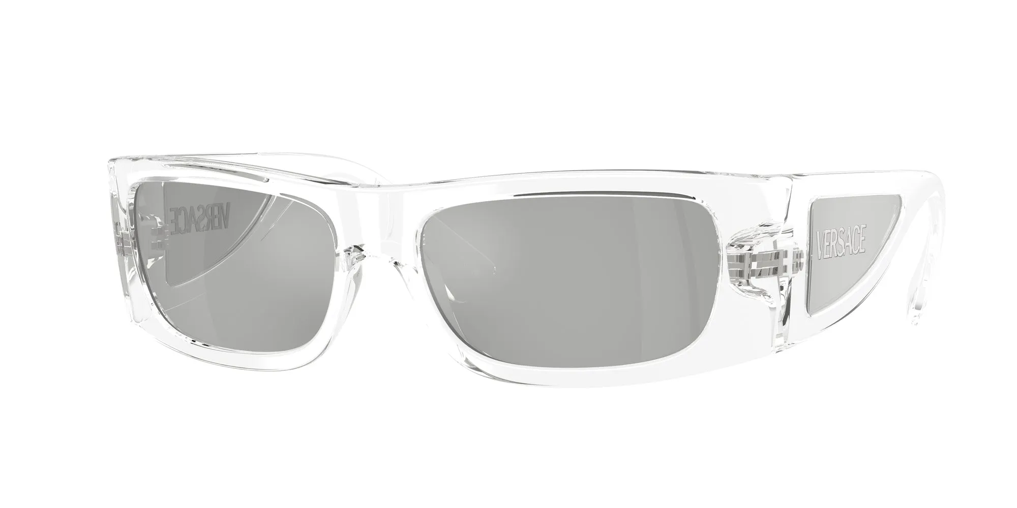 Versace VE4482 148/8V Occhiali da sole Iniettato Trasparente Squadrata Specchiate - immagine 1