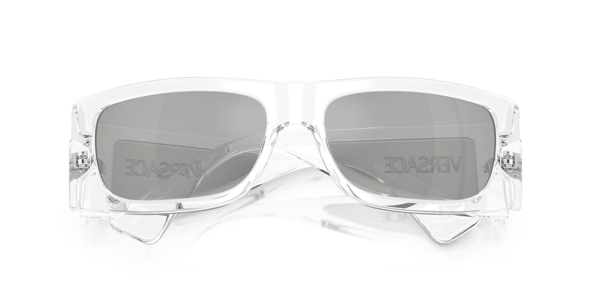 Versace VE4482 148/8V Occhiali da sole Iniettato Trasparente Squadrata Specchiate - immagine 2