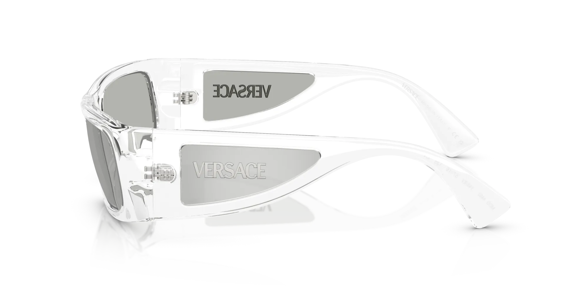 Versace VE4482 148/8V Occhiali da sole Iniettato Trasparente Squadrata Specchiate - immagine 4