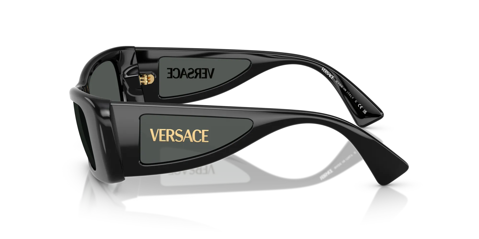 Versace VE4481 GB1/87 Occhiali da sole Iniettato Nero Grigio Cat Eye Normale - immagine 4