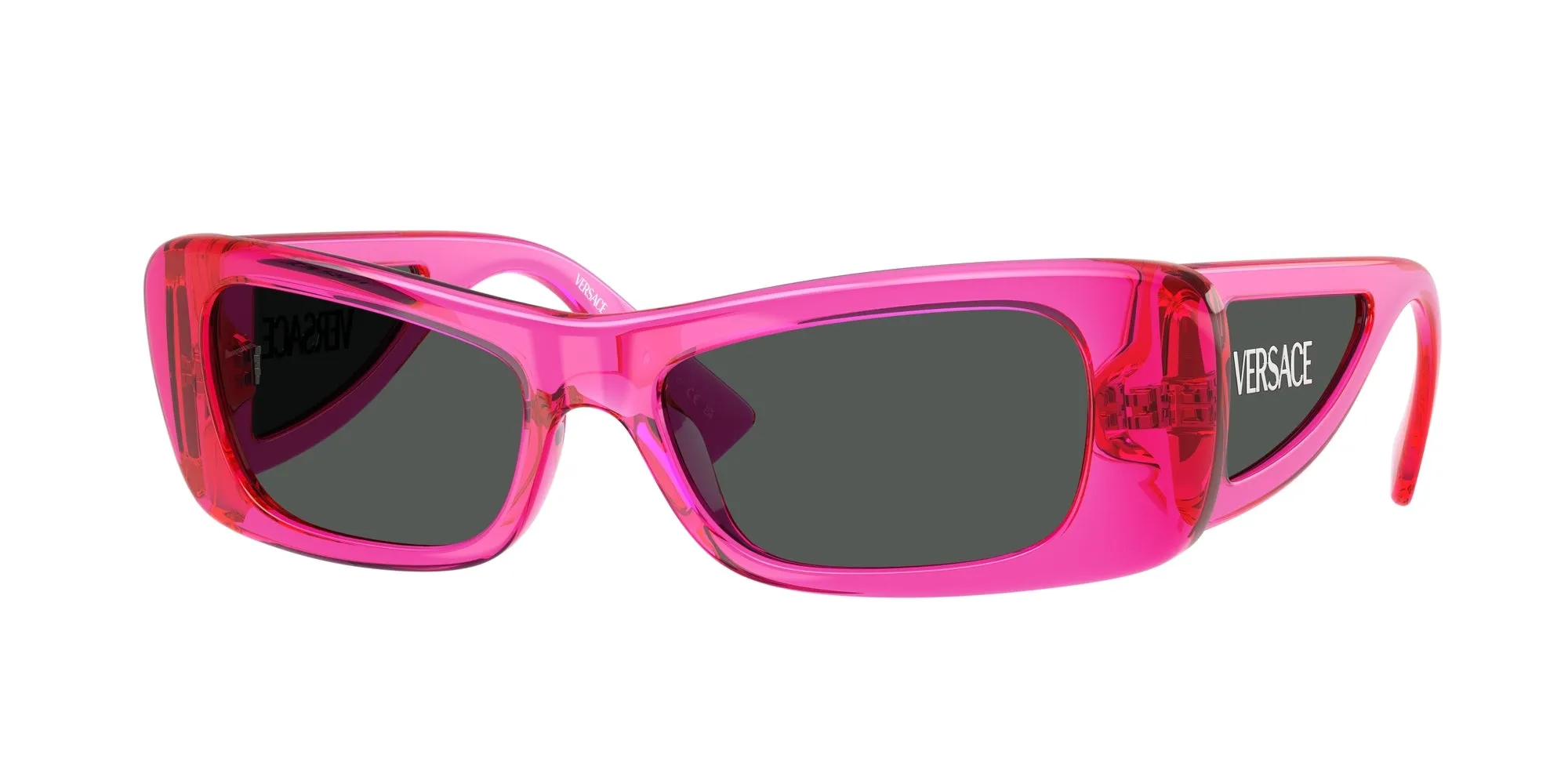 Versace VE4481 543487 Occhiali da sole Iniettato Rosa Grigio Cat Eye Normale - immagine 1
