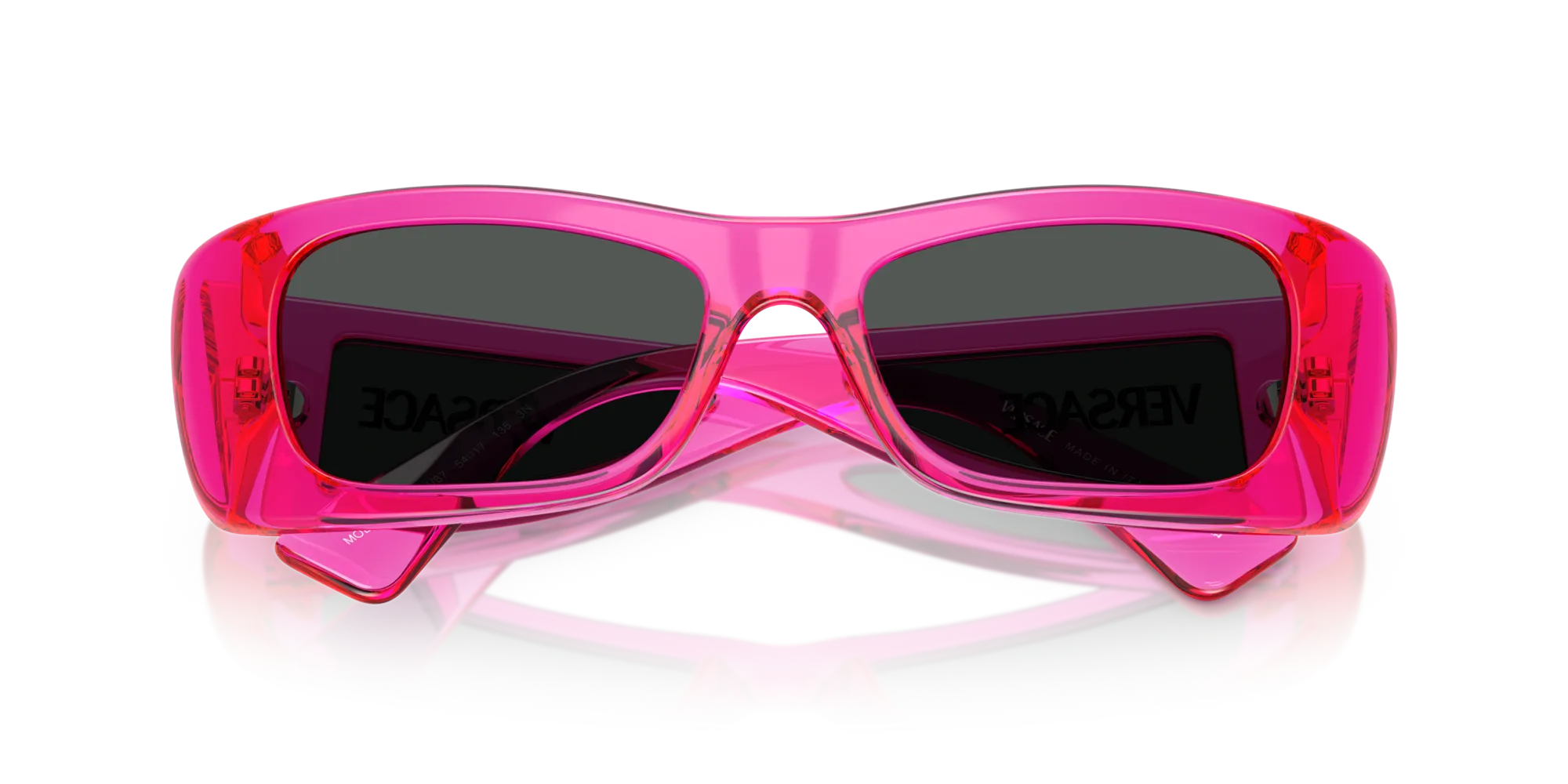 Versace VE4481 543487 Occhiali da sole Iniettato Rosa Grigio Cat Eye Normale - immagine 2