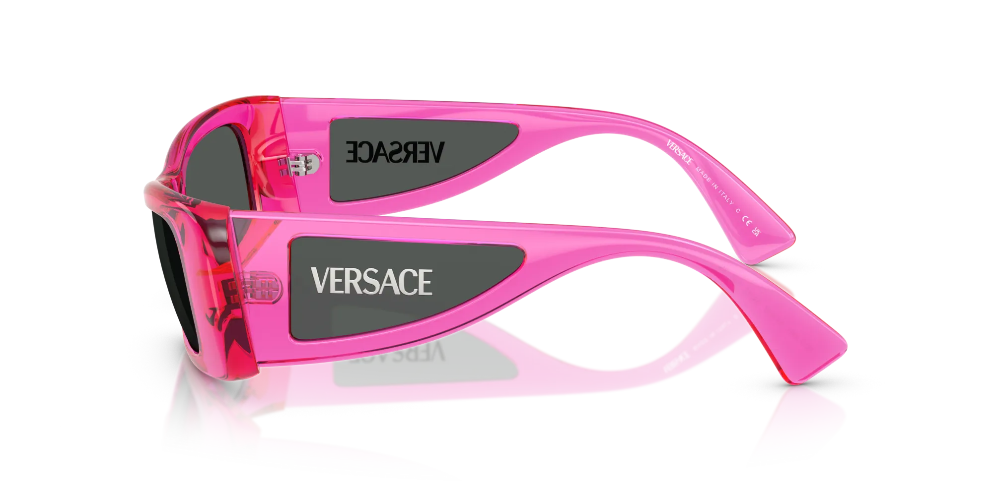 Versace VE4481 543487 Occhiali da sole Iniettato Rosa Grigio Cat Eye Normale - immagine 4