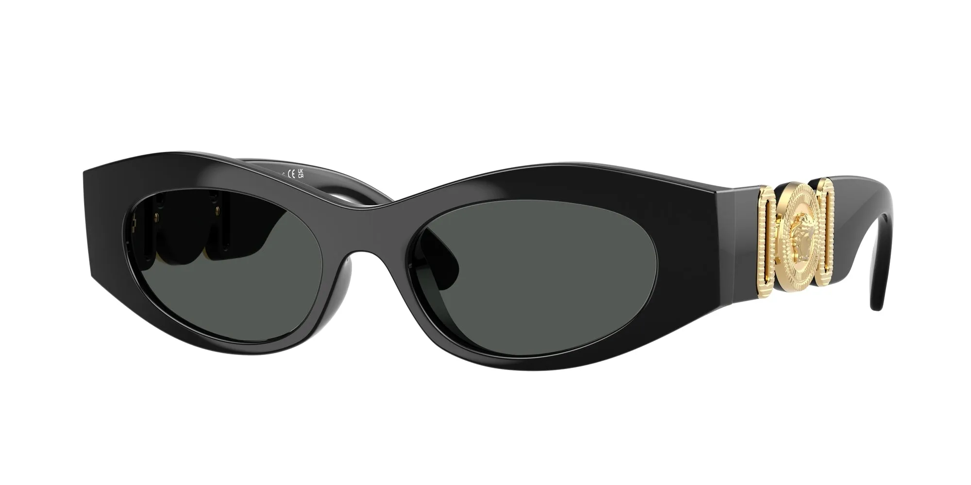 Versace VE4480U GB1/87 Occhiali da sole Iniettato Nero Grigio Cat Eye Normale - immagine 1