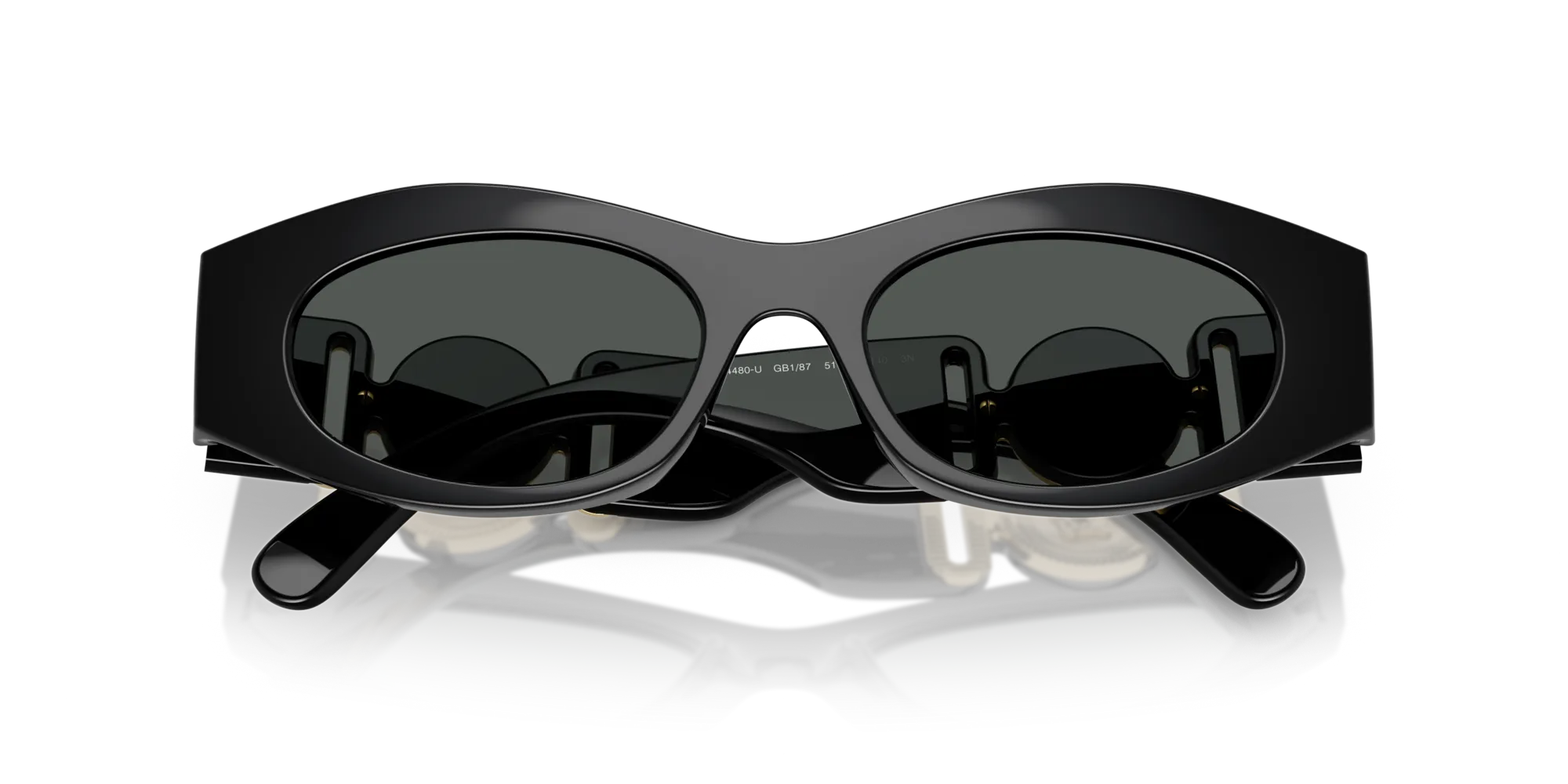 Versace VE4480U GB1/87 Occhiali da sole Iniettato Nero Grigio Cat Eye Normale - immagine 2
