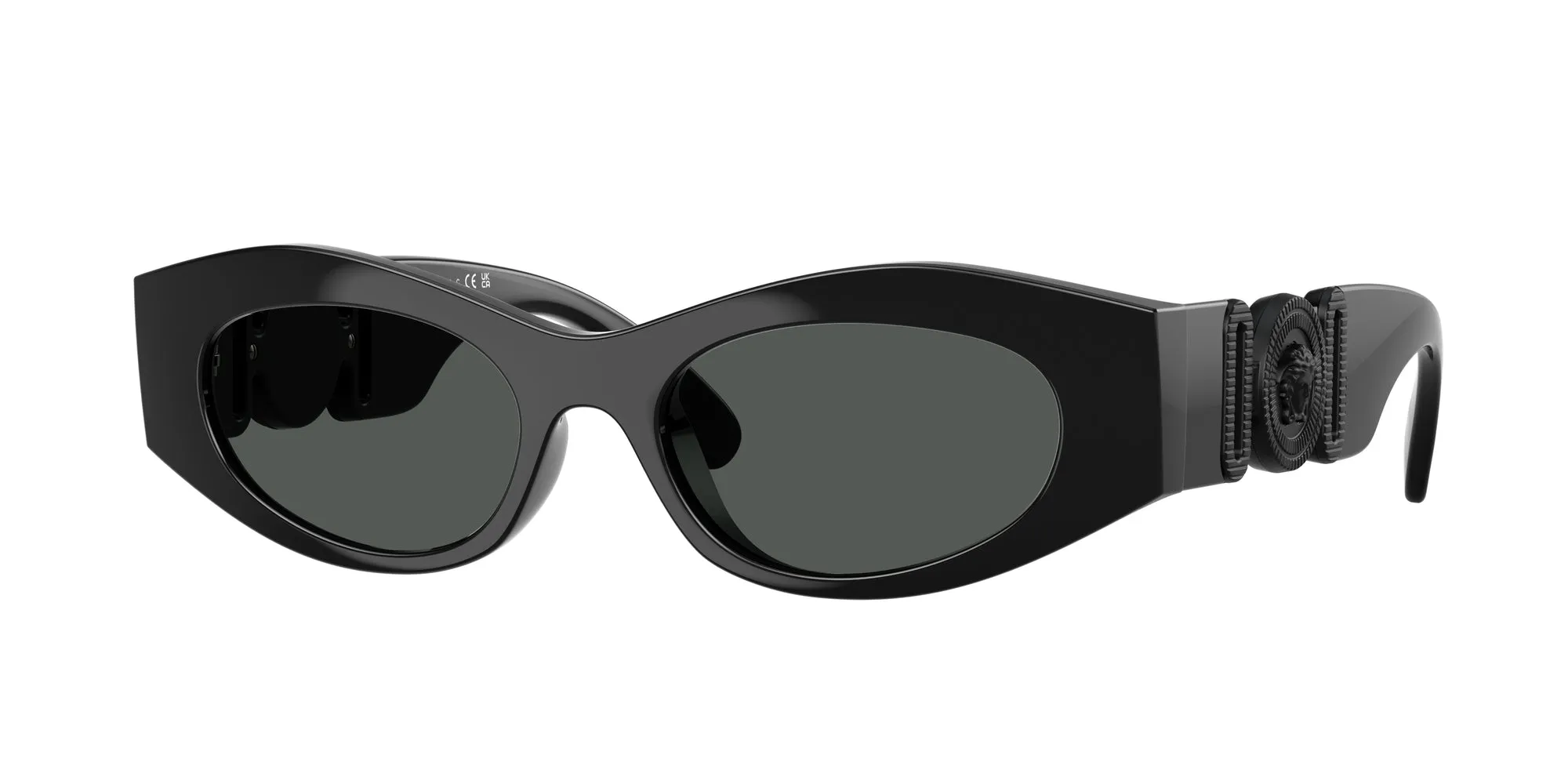 Versace VE4480U 536087 Occhiali da sole Iniettato Nero Grigio Cat Eye Normale - immagine 1
