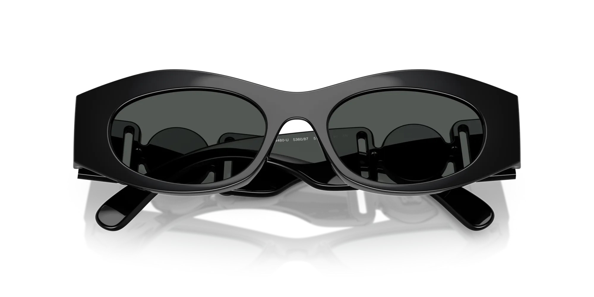 Versace VE4480U 536087 Occhiali da sole Iniettato Nero Grigio Cat Eye Normale - immagine 2