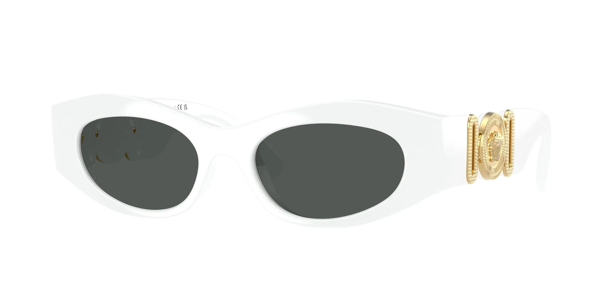 Versace VE4480U 314/87 Occhiali da sole Iniettato Bianco Grigio Cat Eye Normale - immagine 1