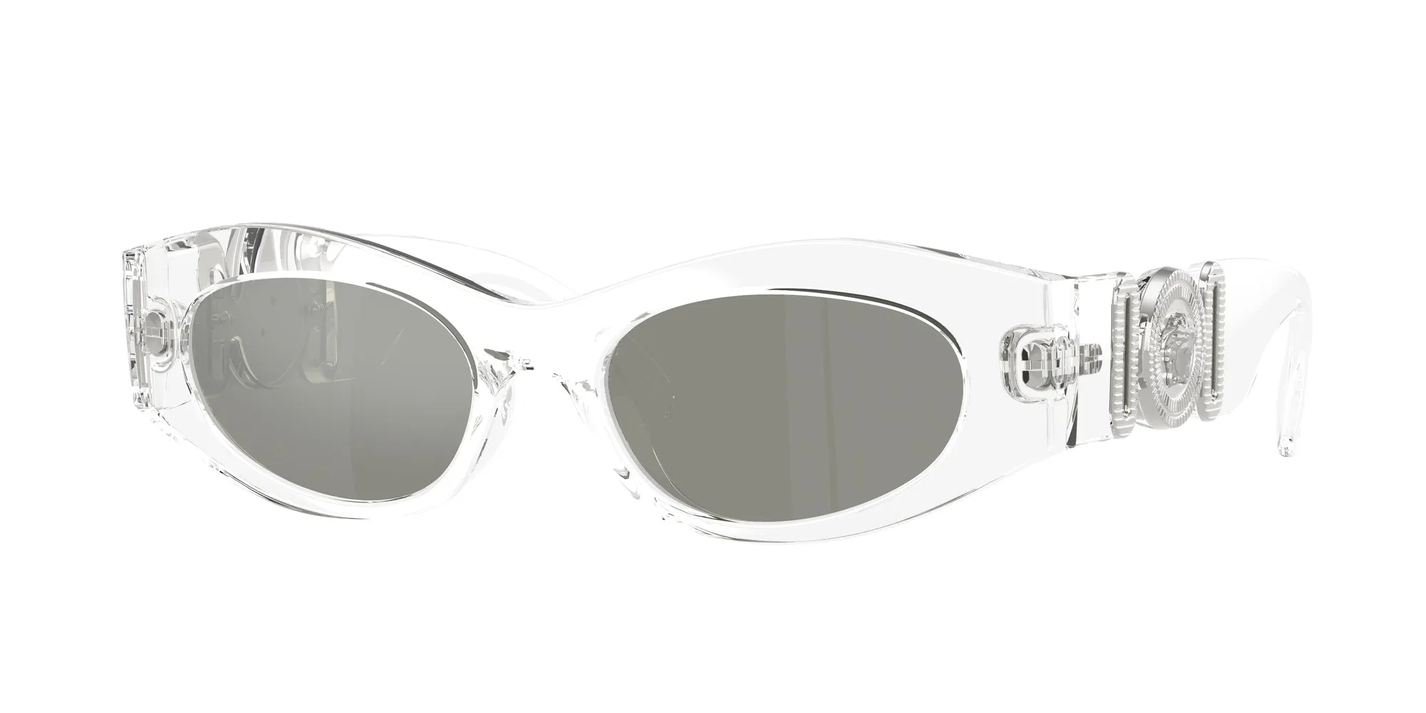 Versace VE4480U 148/30 Occhiali da sole Iniettato Trasparente Verde Cat Eye Specchiate - immagine 1