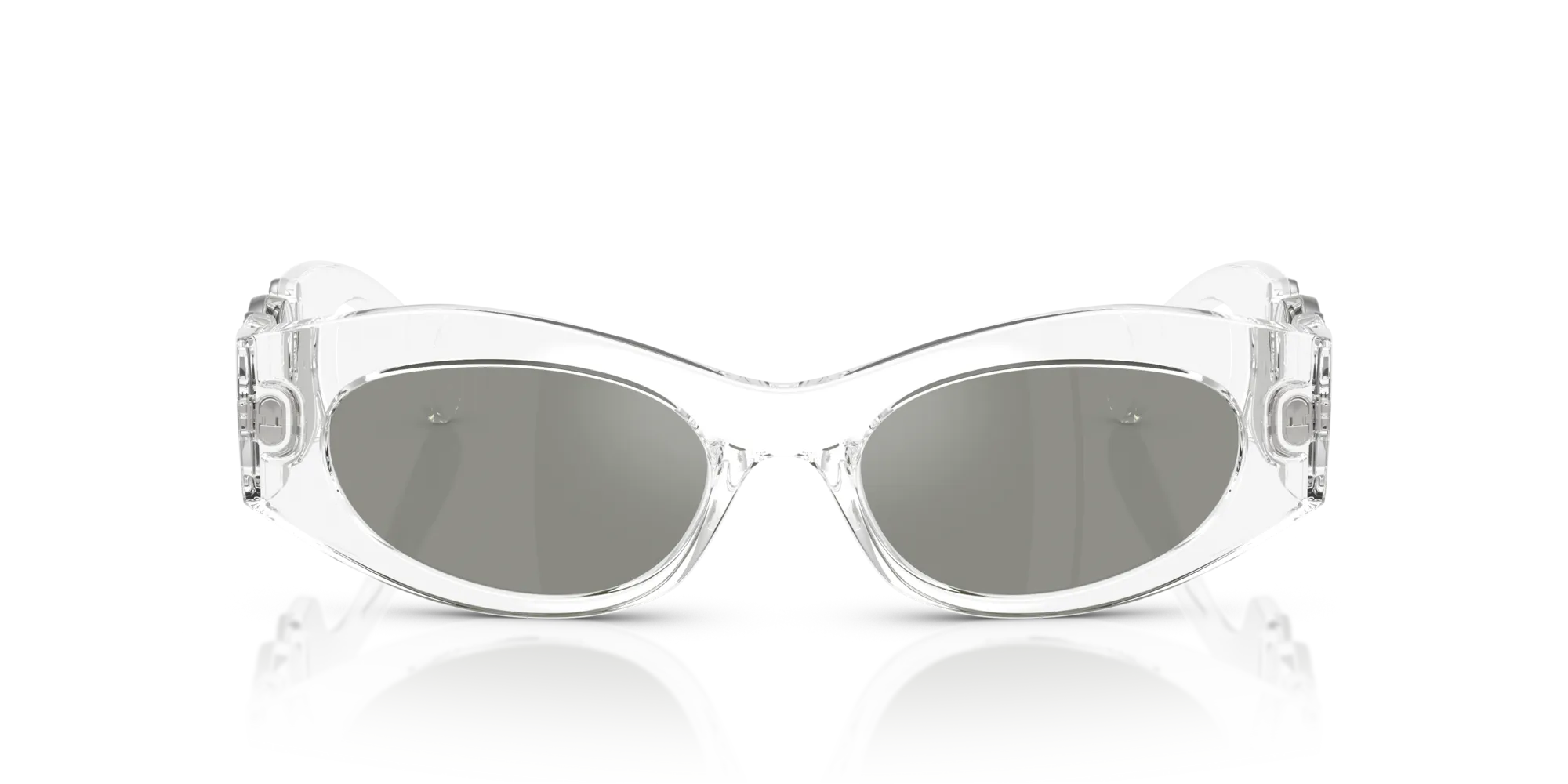 Versace VE4480U 148/30 Occhiali da sole Iniettato Trasparente Verde Cat Eye Specchiate - immagine 3