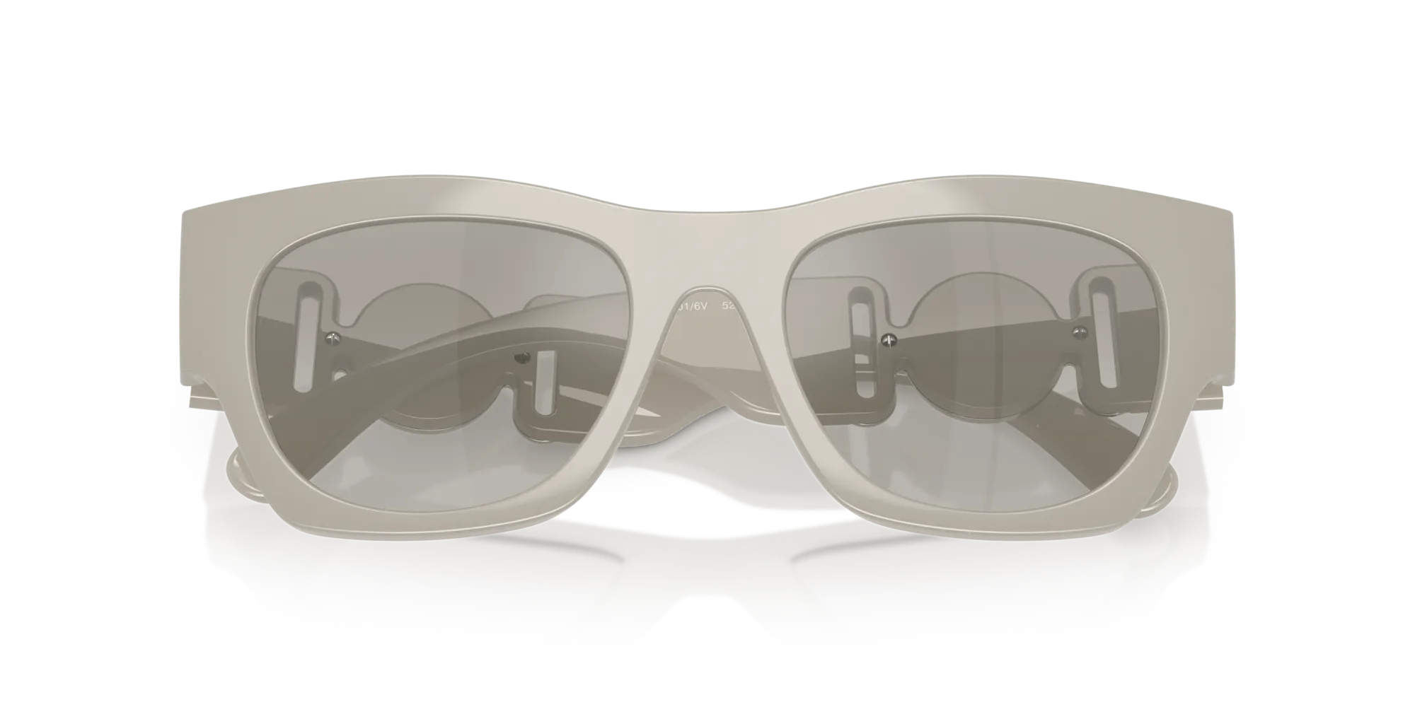 Versace VE4479U 55016V Occhiali da sole Iniettato Grigio Grigio Squadrata Normale Sfumato - immagine 2