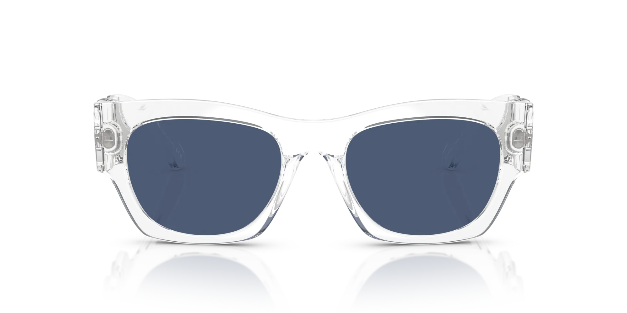 Versace VE4479U 148/80 Occhiali da sole Iniettato Trasparente Blu Squadrata Normale - immagine 3