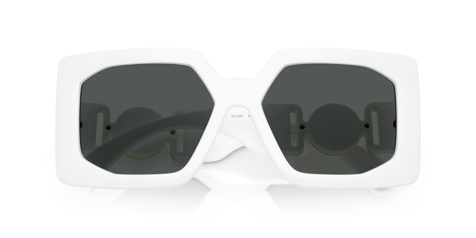 Versace VE4478U 314/87 Occhiali da sole Iniettato Bianco Grigio Squadrata Normale - immagine 2