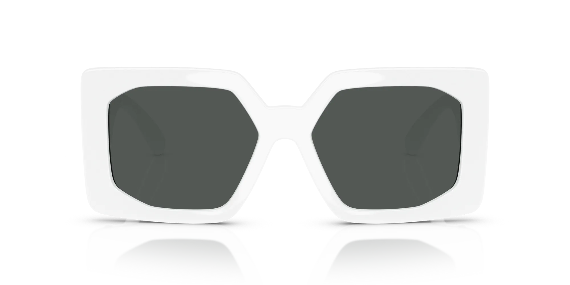 Versace VE4478U 314/87 Occhiali da sole Iniettato Bianco Grigio Squadrata Normale - immagine 3