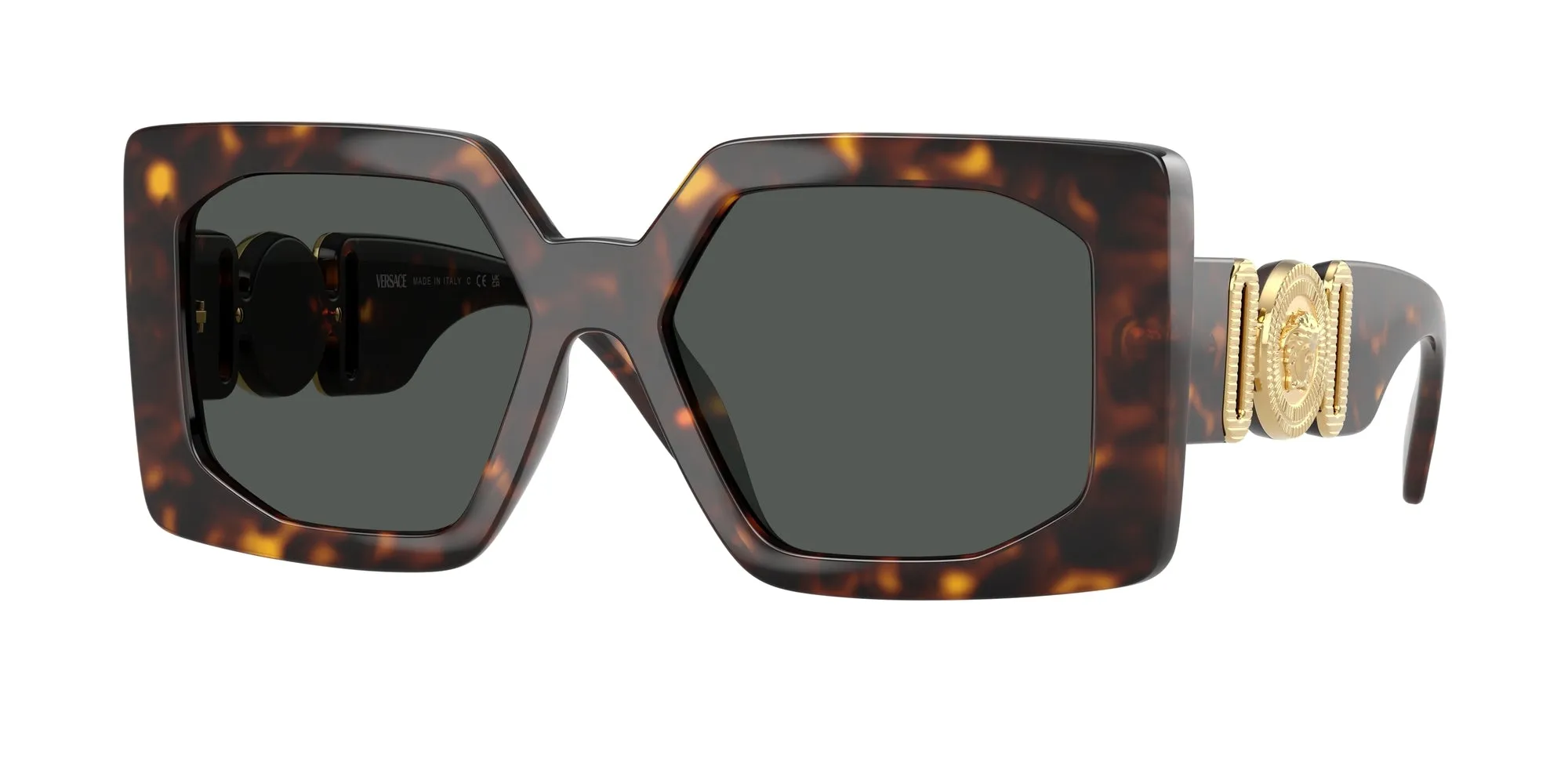 Versace VE4478U 108/87 Occhiali da sole Iniettato Tartaruga Grigio Squadrata Normale - immagine 1