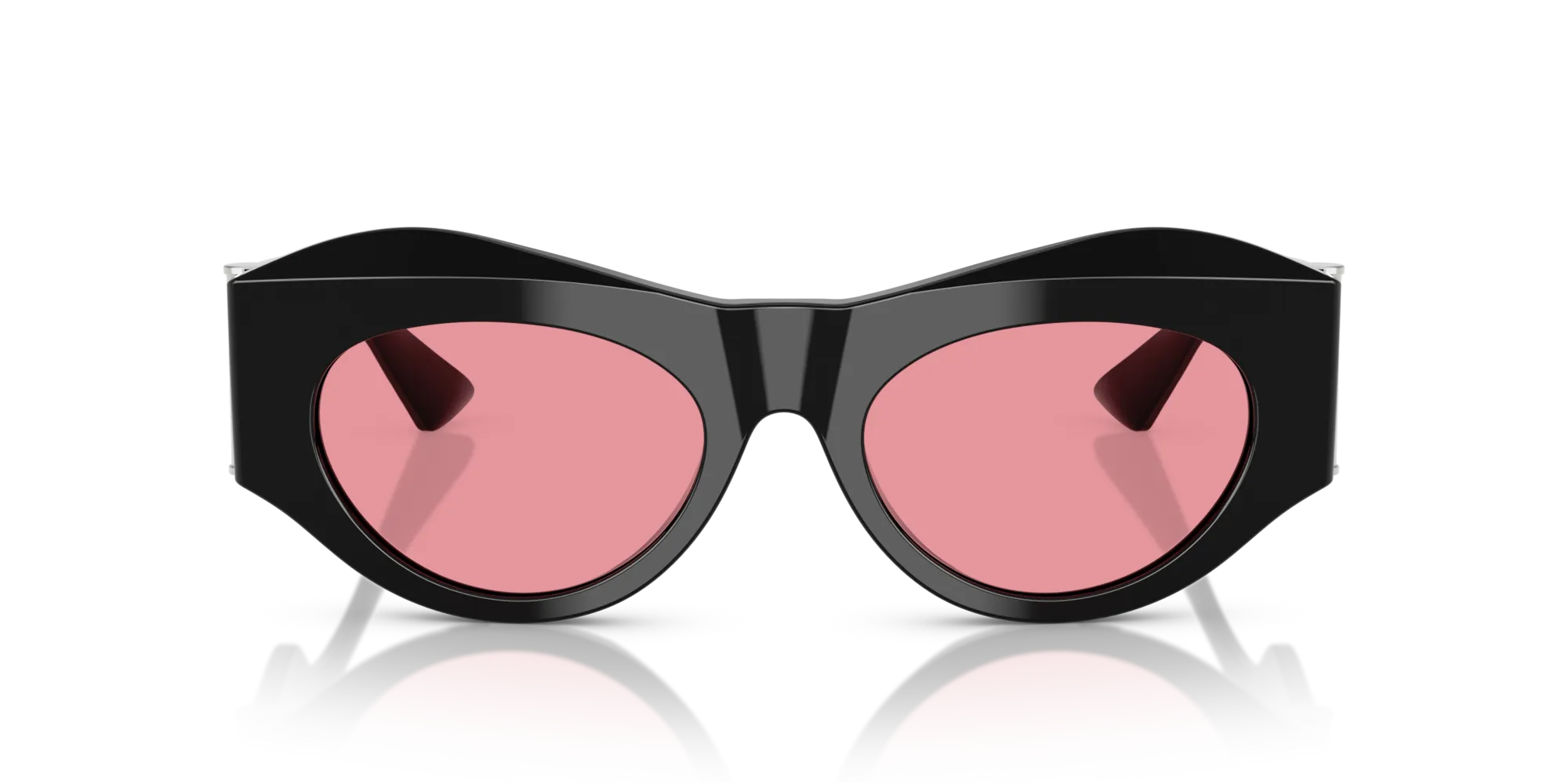 Versace VE4477U 532084 Occhiali da sole Acetato Nero Rosa Geometrica Normale - immagine 3