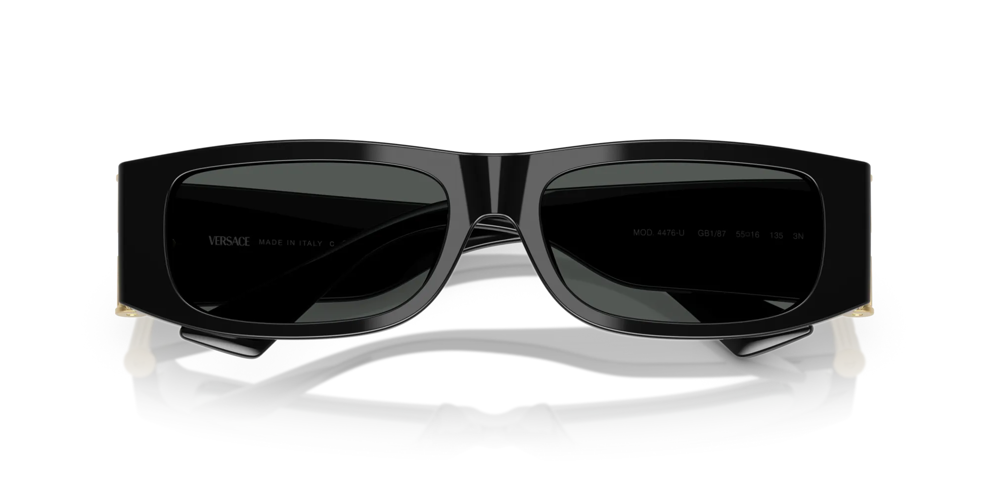 Versace VE4476U GB1/87 Occhiali da sole Acetato Nero Grigio Squadrata Normale - immagine 2