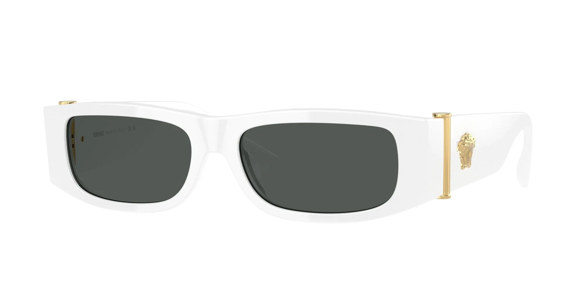 Versace VE4476U 545987 Occhiali da sole Acetato Bianco Grigio Squadrata Normale - immagine 1