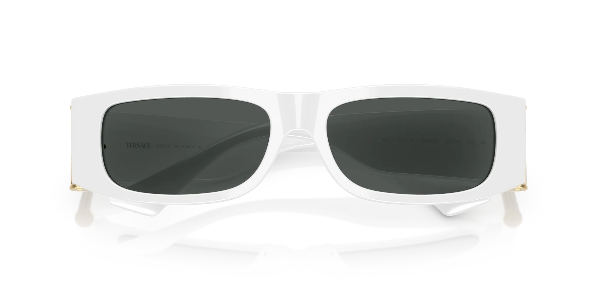 Versace VE4476U 545987 Occhiali da sole Acetato Bianco Grigio Squadrata Normale - immagine 2