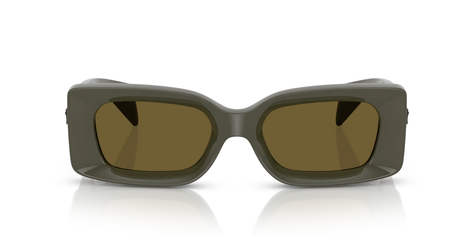 Versace VE4474U 549173 Occhiali da sole Iniettato Verde Marrone Squadrata Normale - immagine 3