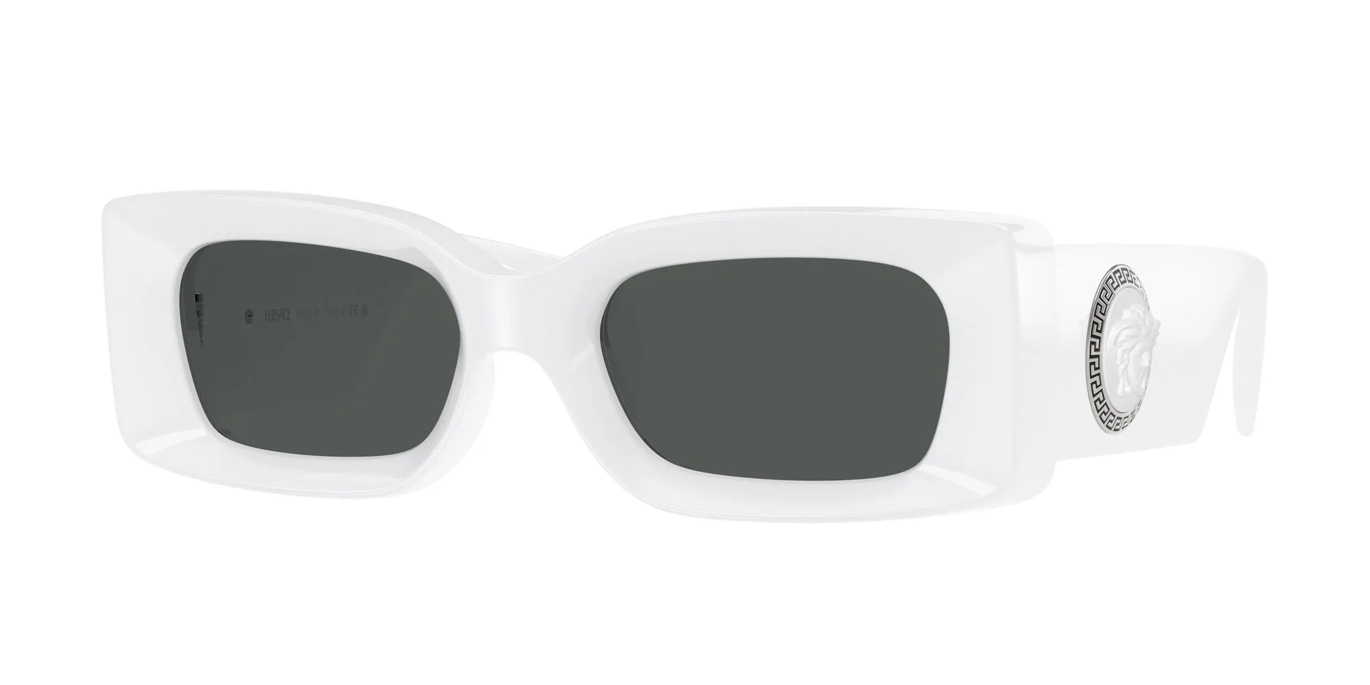 Versace VE4474U 314/87 Occhiali da sole Iniettato Bianco Grigio Squadrata Normale - immagine 1