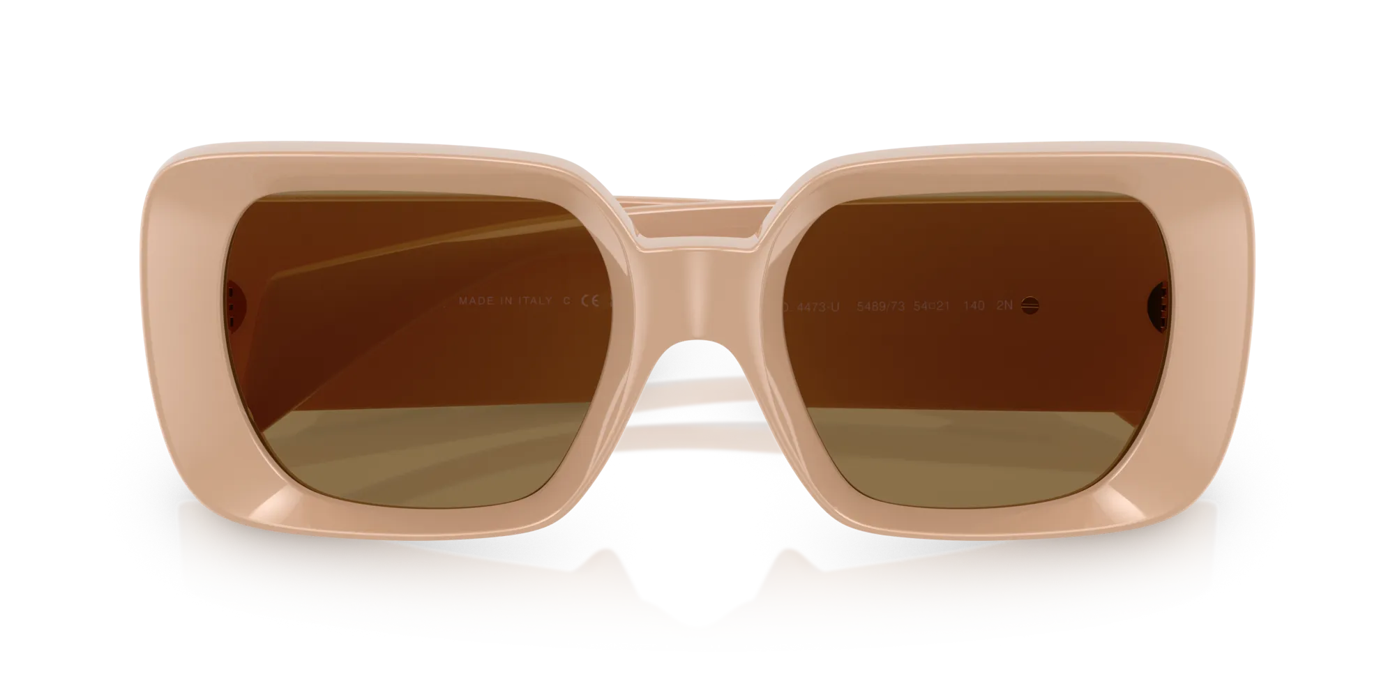 Versace VE4473U 548973 Occhiali da sole Iniettato Beige Marrone Squadrata Normale - immagine 2