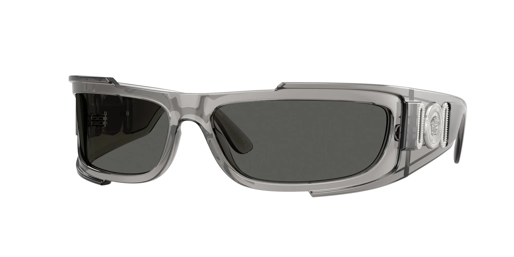 Versace VE4446 593/87 Occhiali da sole Nylon Grigio Grigio Squadrata Normale - immagine 1