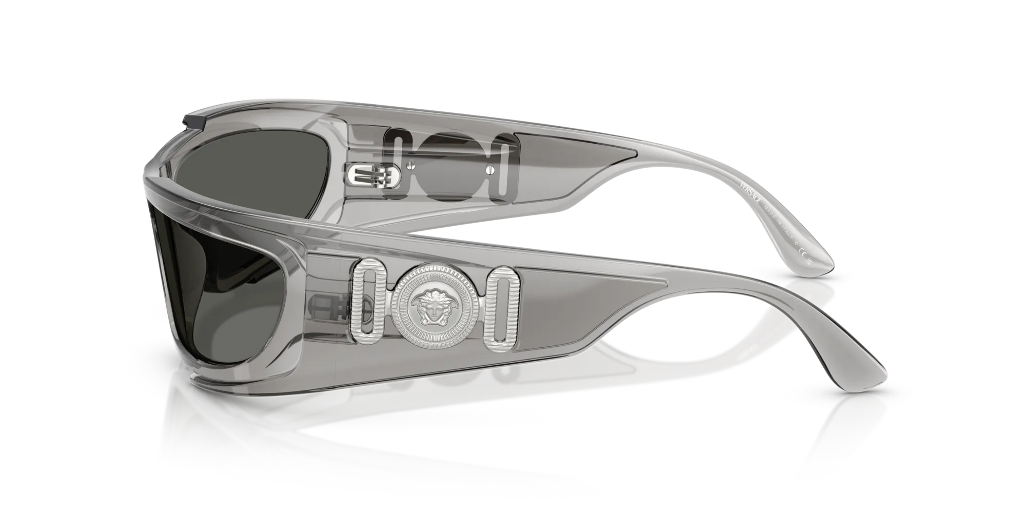 Versace VE4446 593/87 Occhiali da sole Nylon Grigio Grigio Squadrata Normale - immagine 4