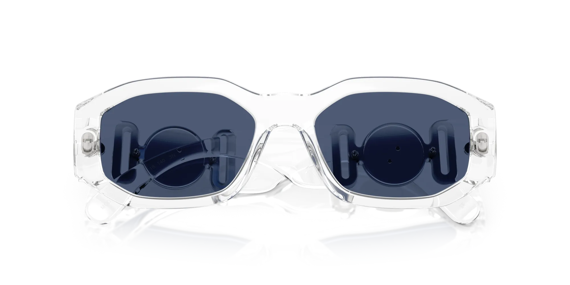 Versace VE4361 148/80 Occhiali da sole Nylon Trasparente Blu Geometrica Normale - immagine 2