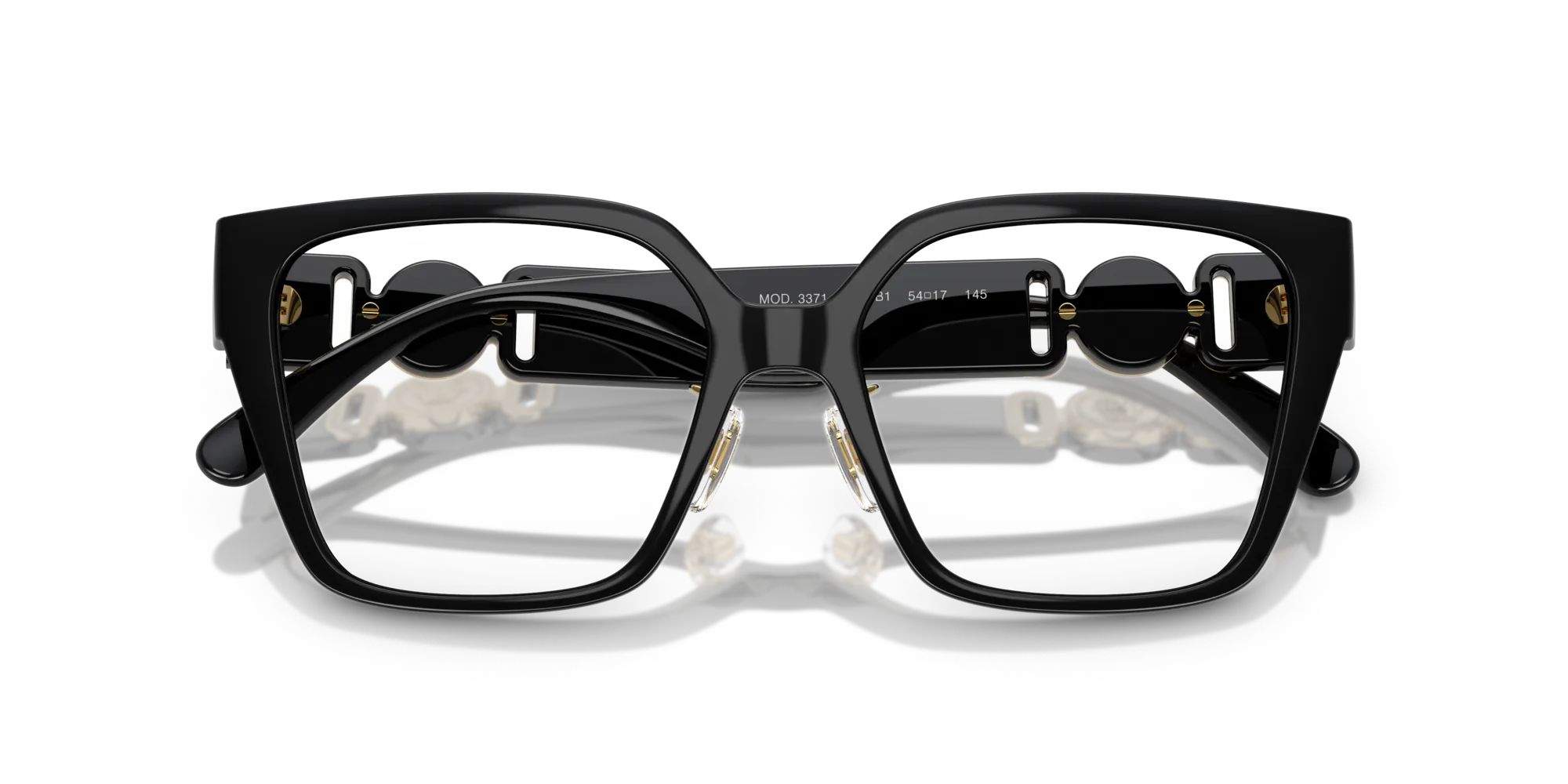 Versace VE3371D GB1 Montature da vista Iniettato Nero Squadrata Normale - immagine 2