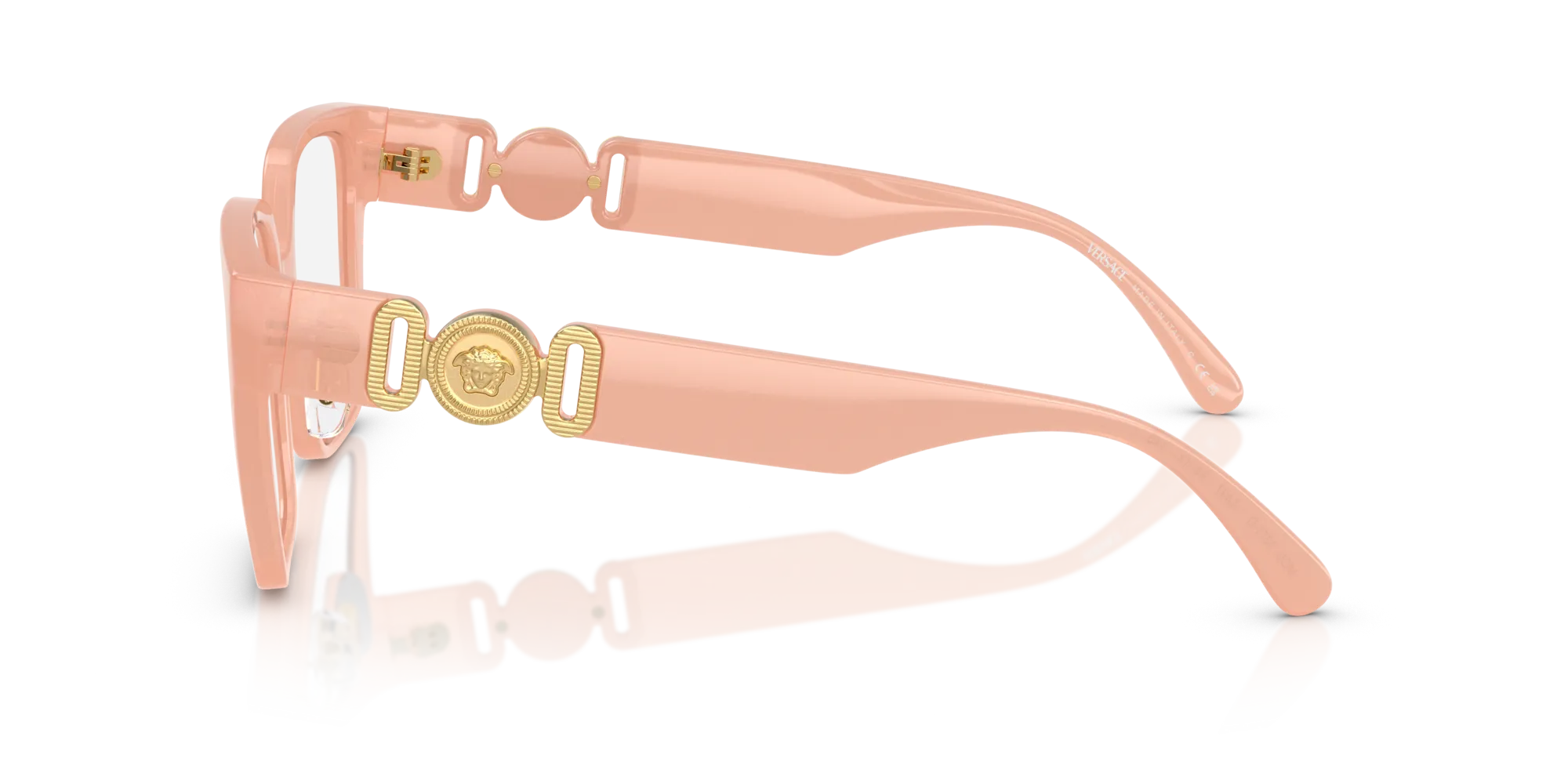 Versace VE3371D 5497 Montature da vista Iniettato Rosa Squadrata Normale - immagine 4