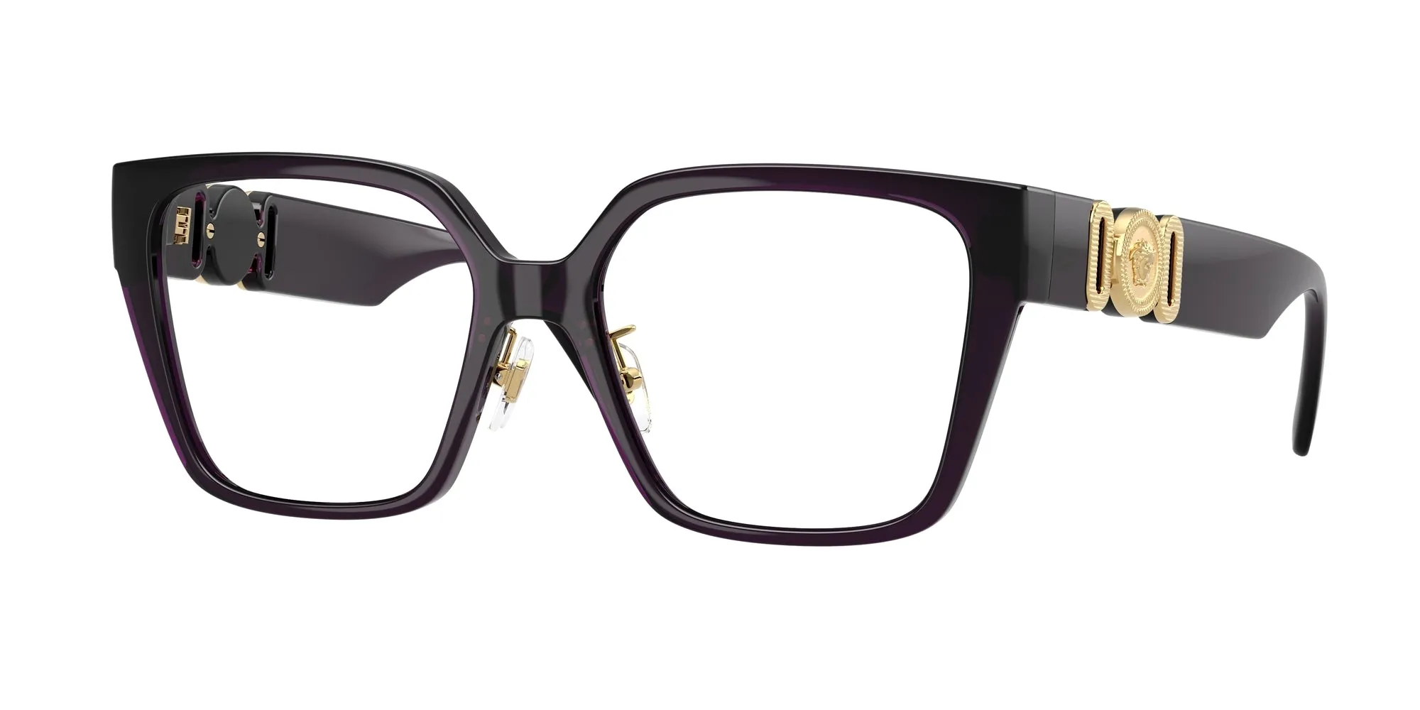 Versace VE3371D 5263 Montature da vista Iniettato Rosso Squadrata Normale - immagine 1