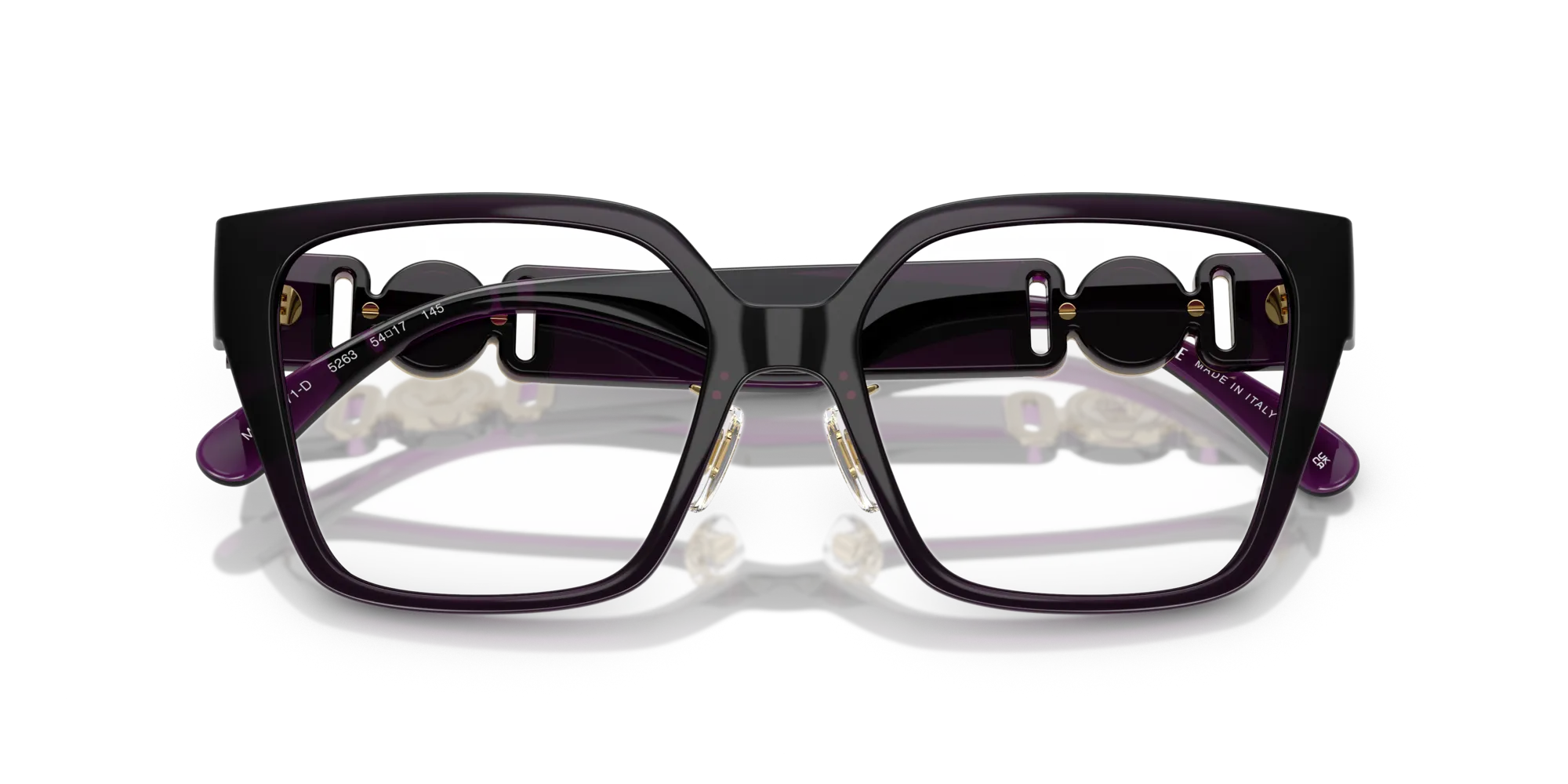 Versace VE3371D 5263 Montature da vista Iniettato Rosso Squadrata Normale - immagine 2
