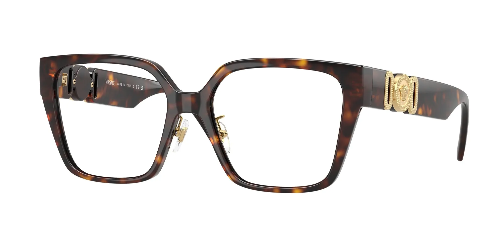 Versace VE3371D 108 Montature da vista Iniettato Tartaruga Squadrata Normale - immagine 1